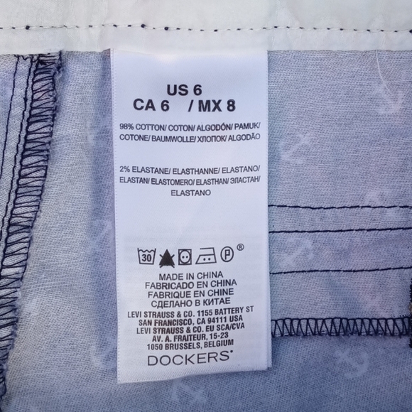 Dockers Anchor Print Shorts S 6 - Picture 6 of 6